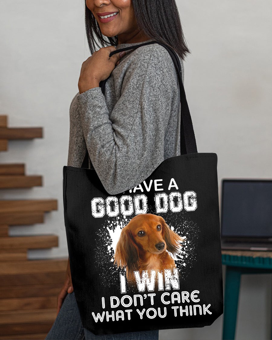 Dachshund 3-I Win Cloth Tote Bag