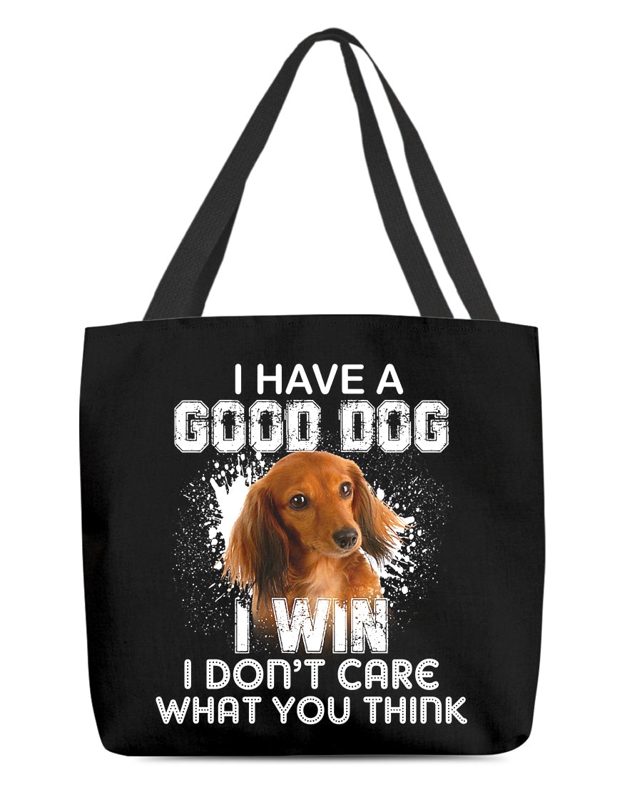 Dachshund 3-I Win Cloth Tote Bag