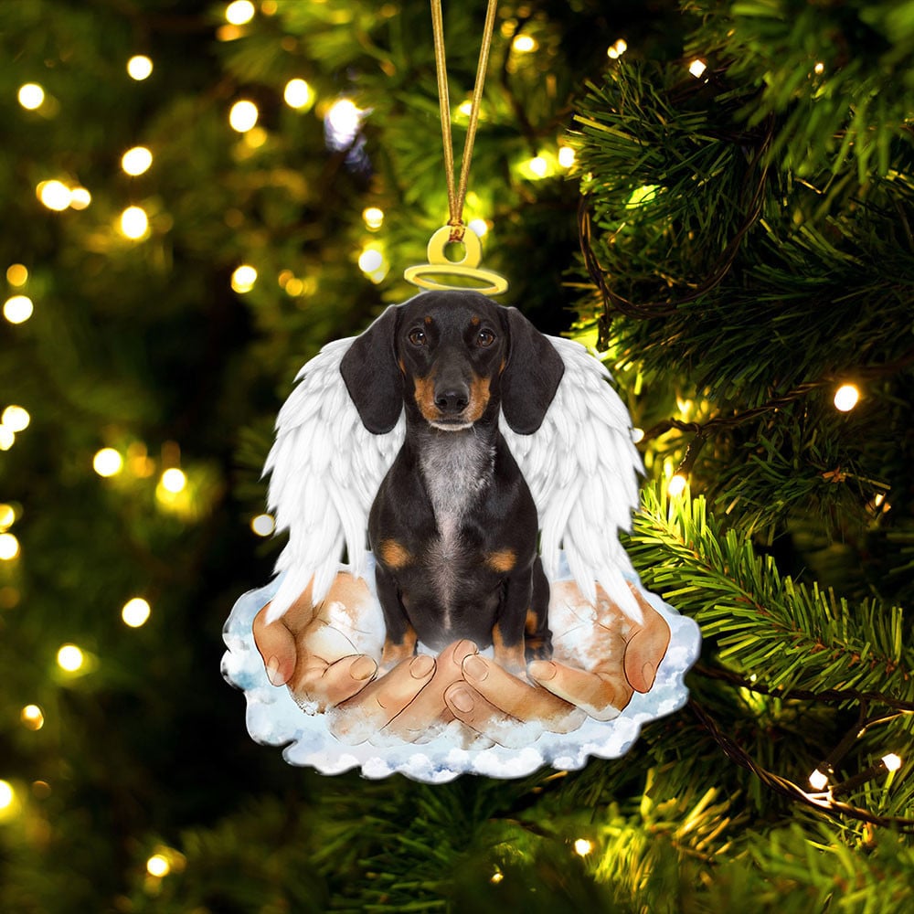 Dachshund-In The Hands Of God Xmas-Two Sided Ornament
