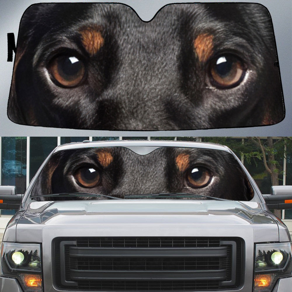 Dachshund's Eyes-Beautiful Dog Eyes Car Sun Shade Cover Auto Windshield