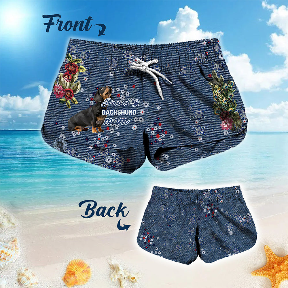 Pround Mom-Women Hawaii Beach Shorts