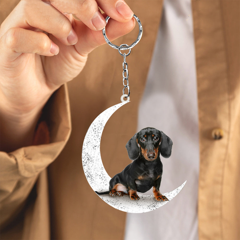 Dachshund (4)-Sit On The Moon Keychain