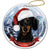 Dachshund (Black & Tan) Santa Hat Porcelain Christmas Ornament