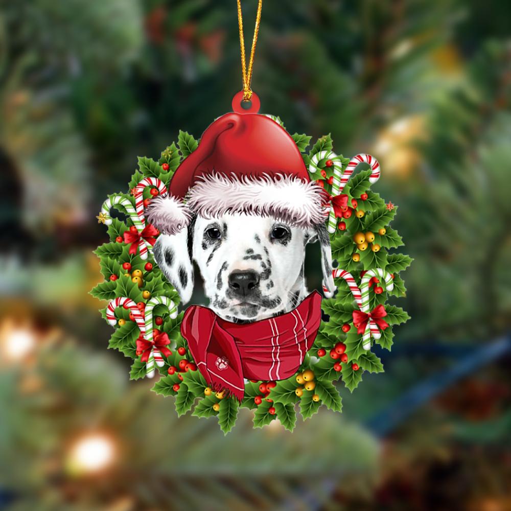 Dalmatian-Xmas Bandana Hanging Ornament