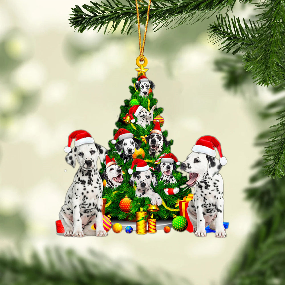 Dalmatian-Xmas Tree&amp;Dog-Two Sided Ornament