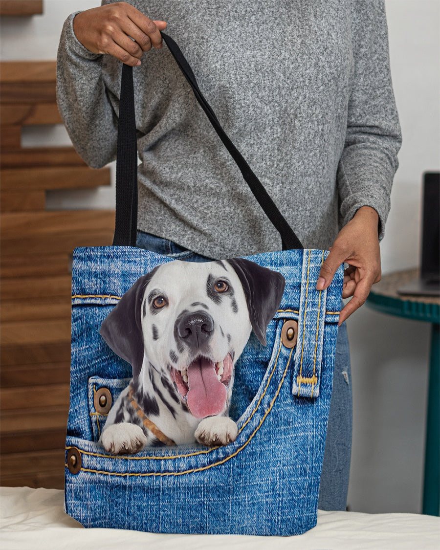 Dalmatian-in pocket-Cloth Tote Bag