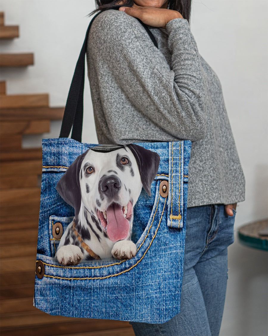 Dalmatian-in pocket-Cloth Tote Bag
