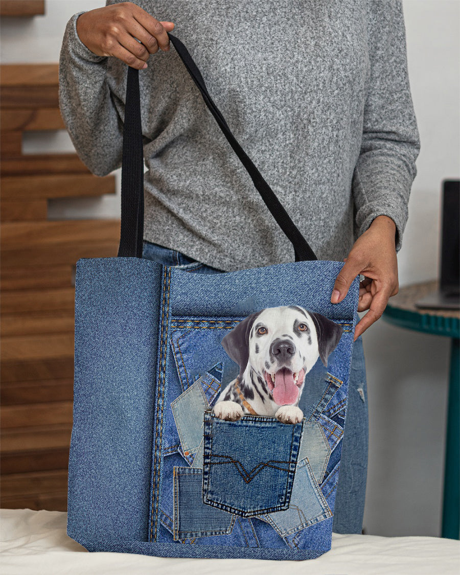 Dalmatian-in pocket2-Cloth Tote Bag