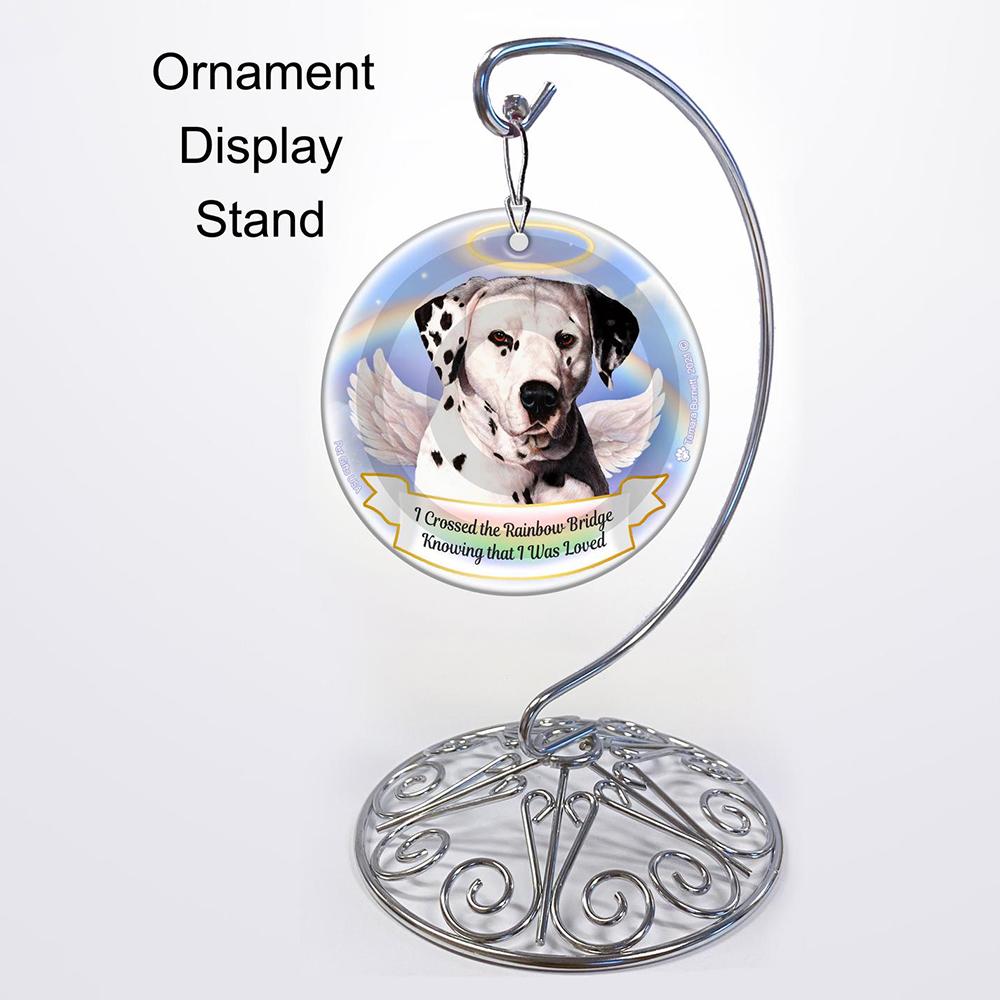 Rainbow Bridge Memorial-Dalmatian Black & White Porcelain Hanging Ornament