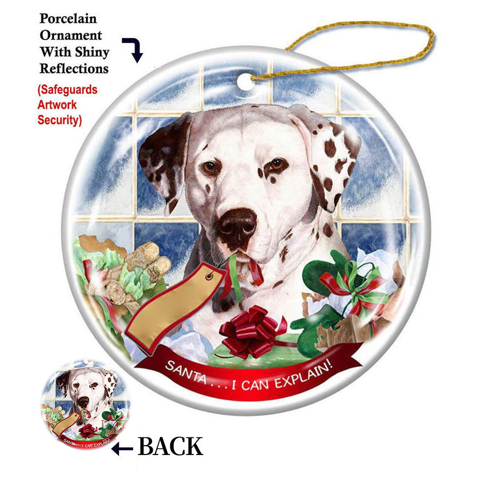 Dalmatian Liver Porcelain Hanging Ornament