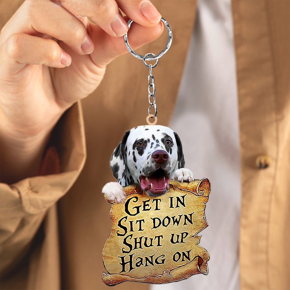 Dalmatian get in Keychain