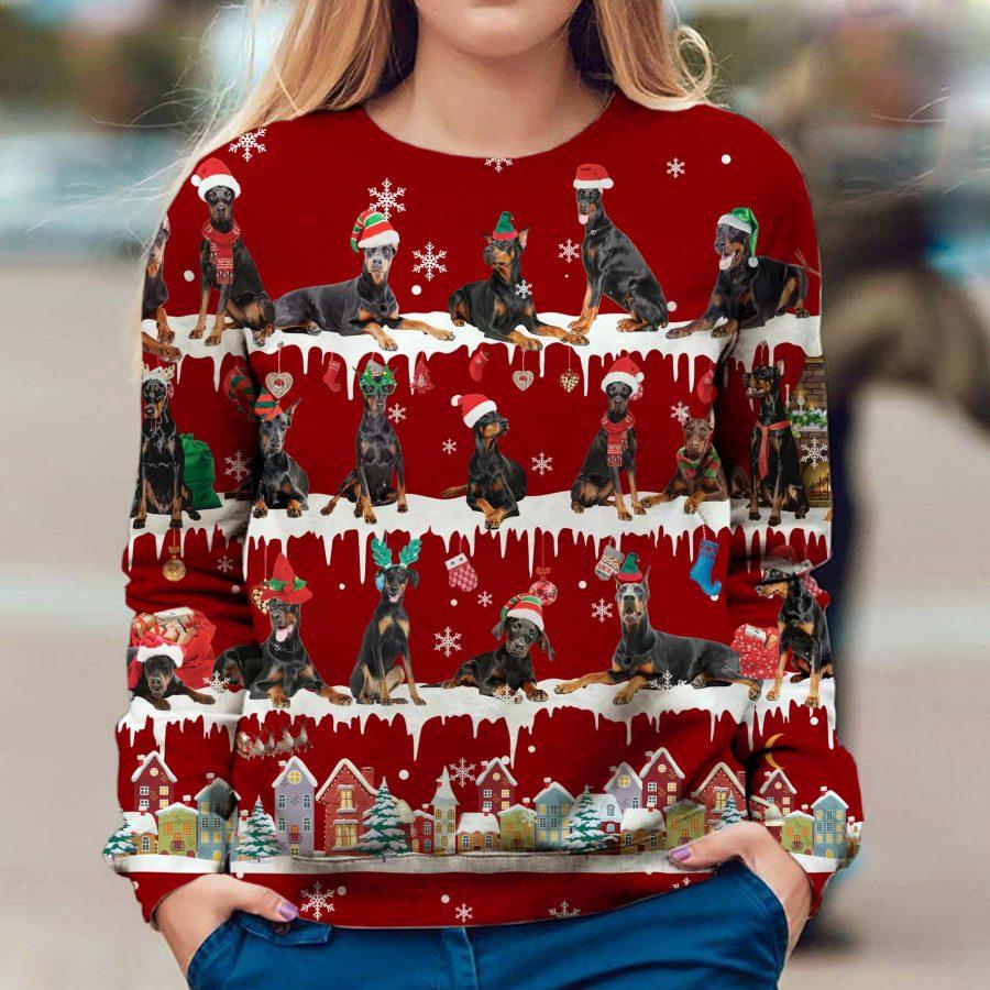 Doberman Pinscher - Snow Christmas - Premium Sweatshirt