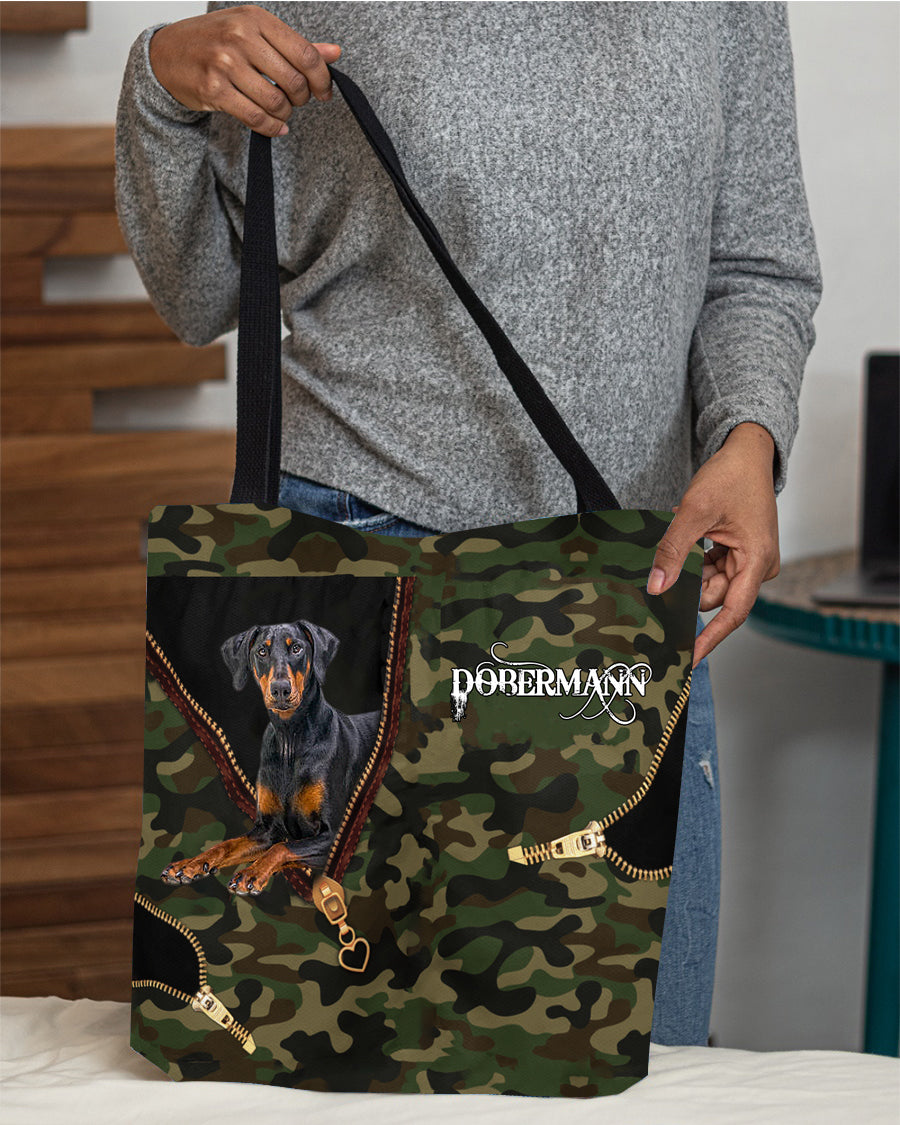 Dobermann-2 Camo Cloth Tote Bag