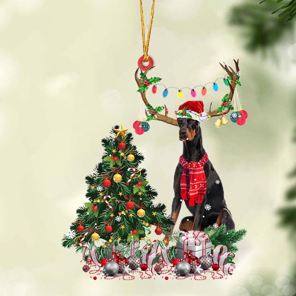 Dobermann 1-Christmas Tree Gift Hanging Ornament