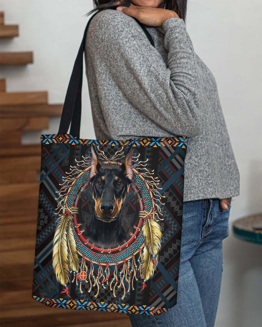 Dobermann  In Dreamcatcher Cloth Tote Bag
