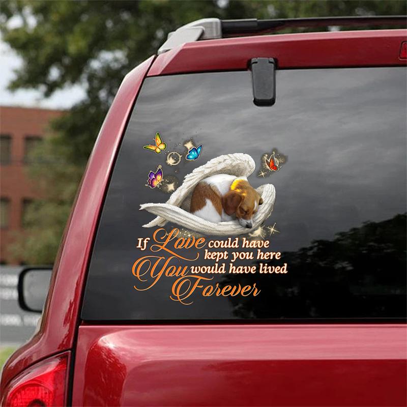 Dog 2 Sleeping Angel Lived Forever Decal