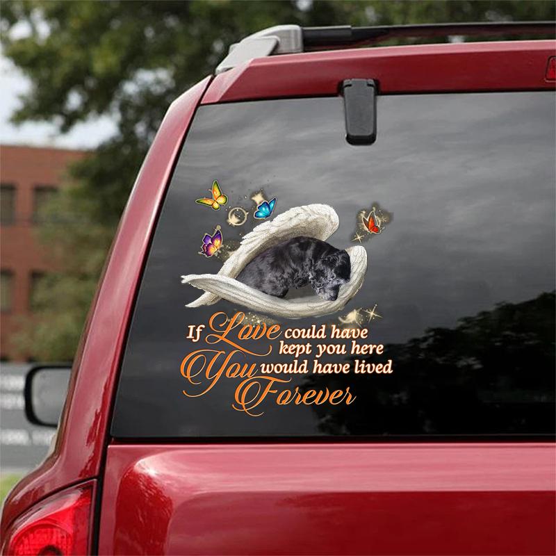 Dog 3 Sleeping Angel Lived Forever Decal
