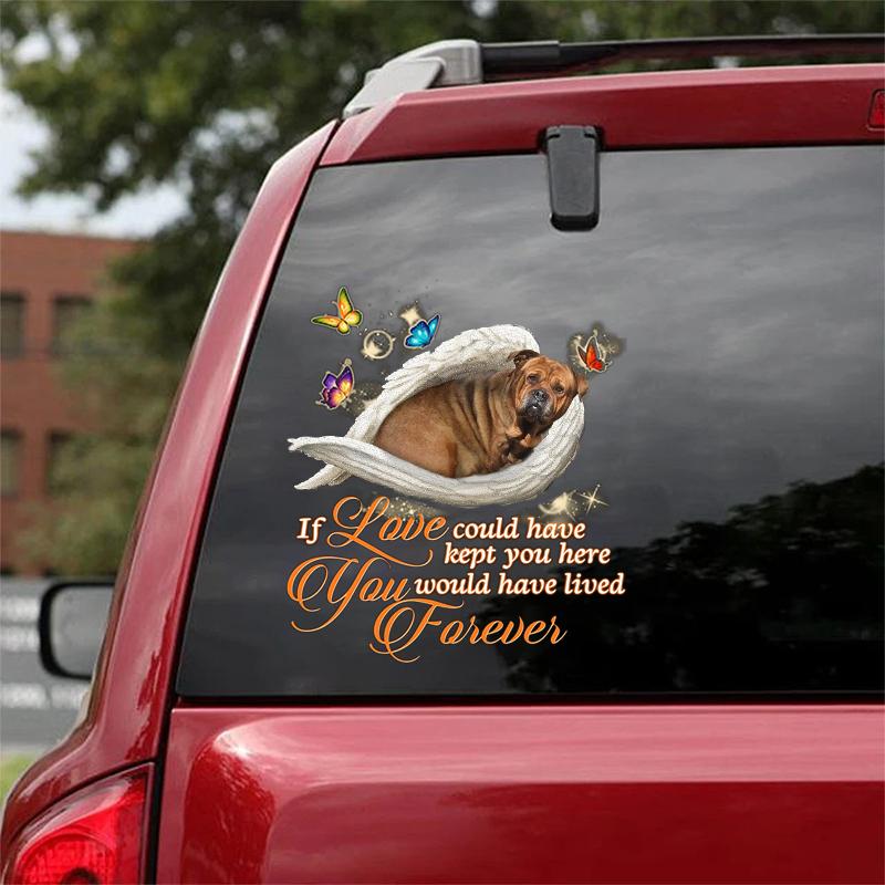 Dog 4 Sleeping Angel Lived Forever Decal