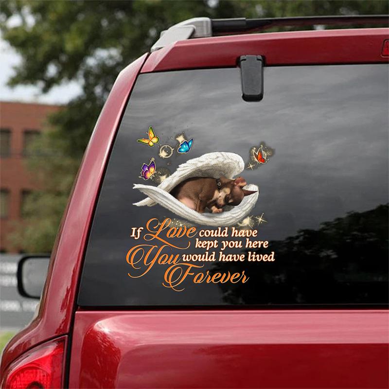Dog 5 Sleeping Angel Lived Forever Decal