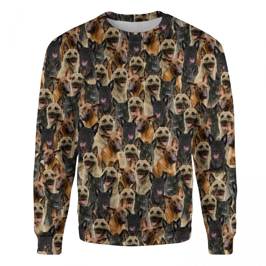 Dutch Shepherd - Full Face - Premium Sweatshirt