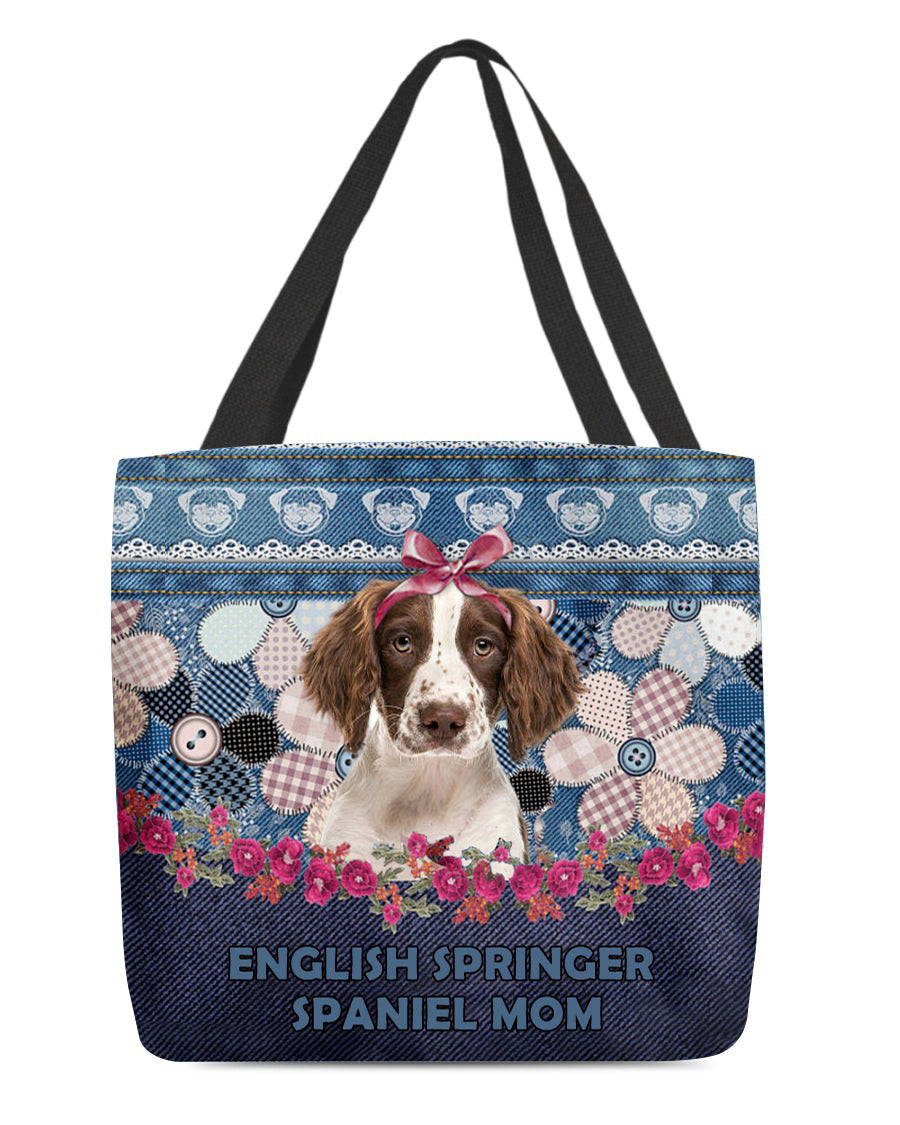 ENGLISH SPRINGER SPANIEL-Flower Jean Gift for you-Cloth Tote Bag