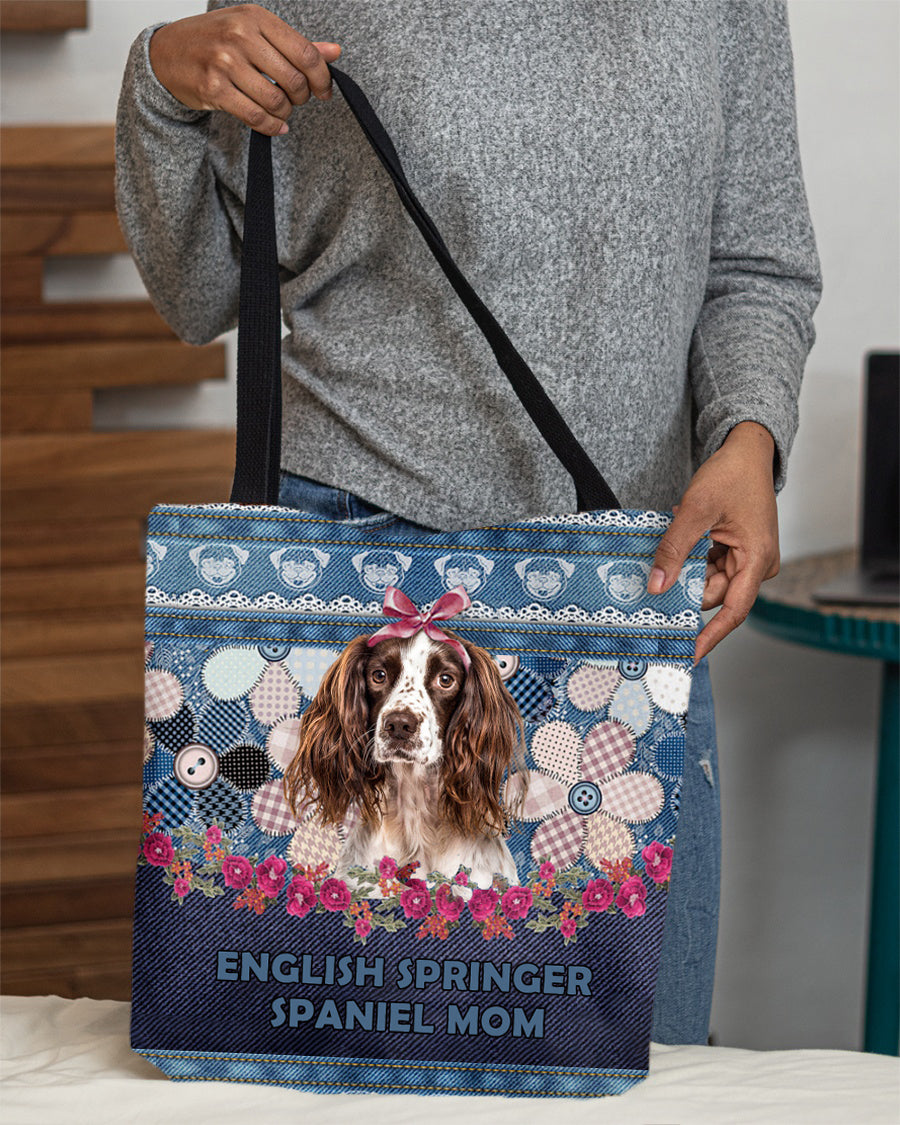 ENGLISH SPRINGER SPANIEL (2)-Flower Jean Gift for you-Cloth Tote Bag
