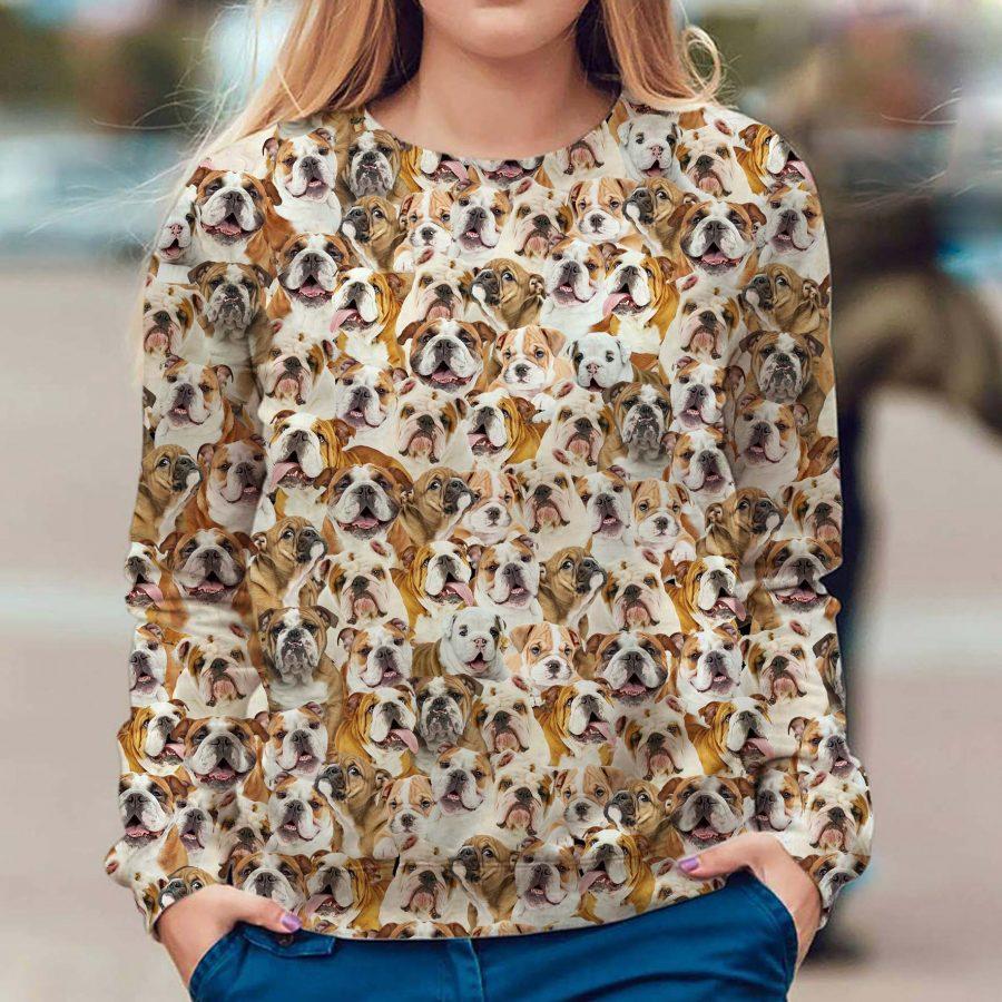 English Bulldog - Full Face - Premium Sweatshirt