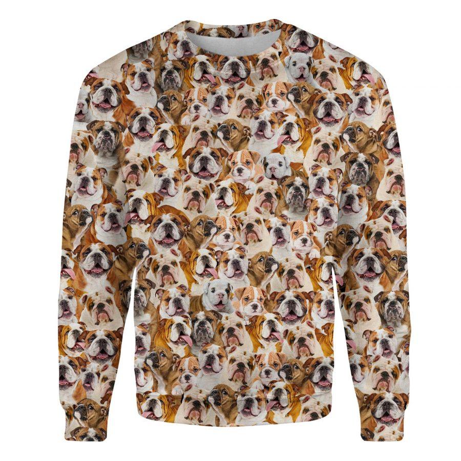 English Bulldog - Full Face - Premium Sweatshirt