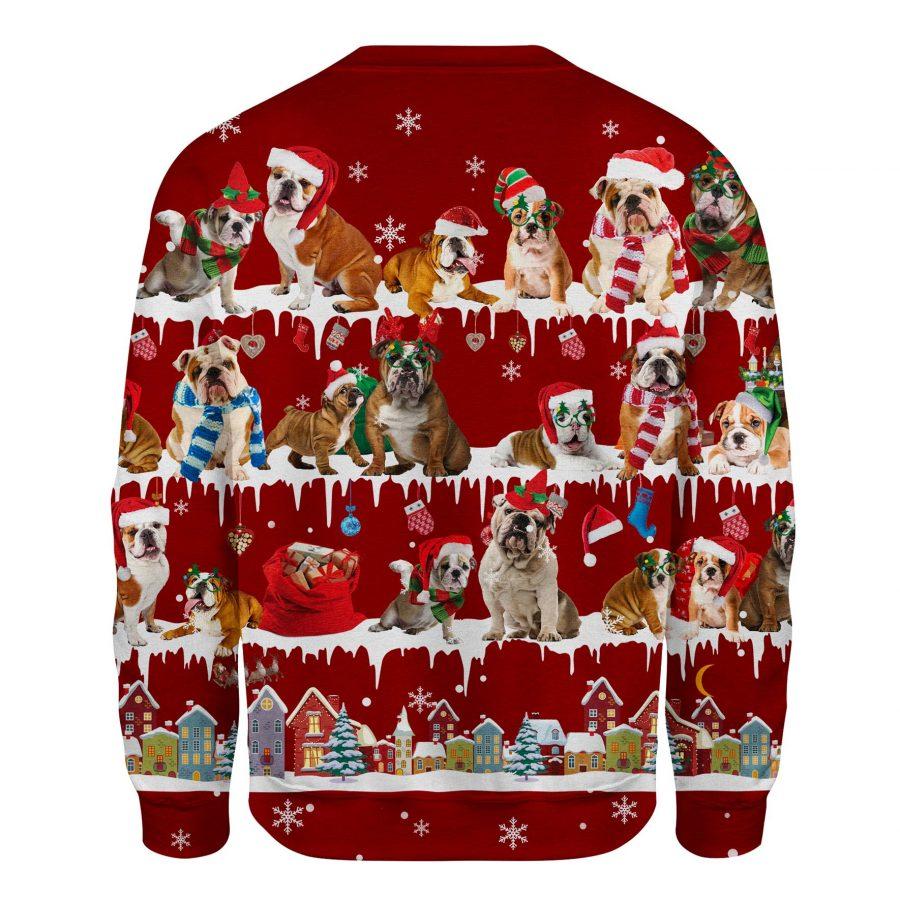 English Bulldog - Snow Christmas - Premium Sweatshirt