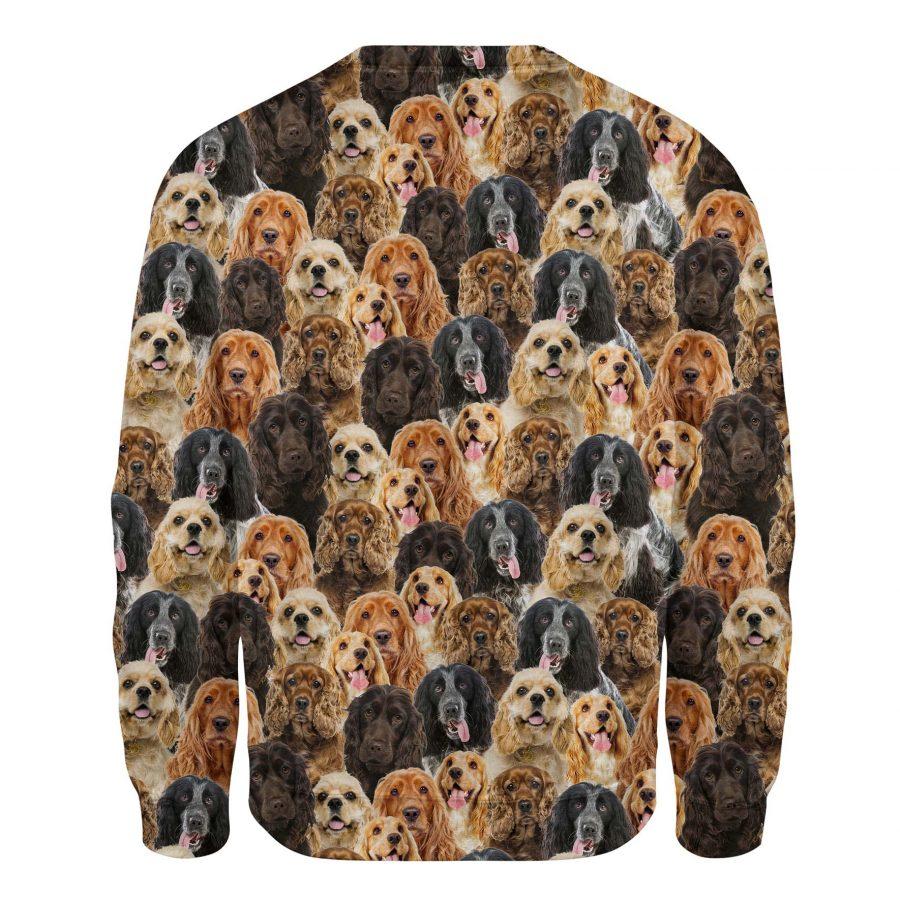 English Cocker Spaniel - Full Face - Premium Sweatshirt