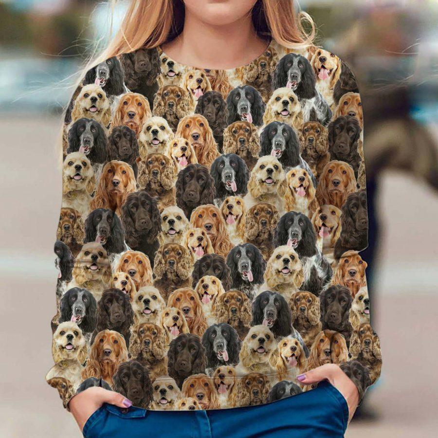 English Cocker Spaniel - Full Face - Premium Sweatshirt