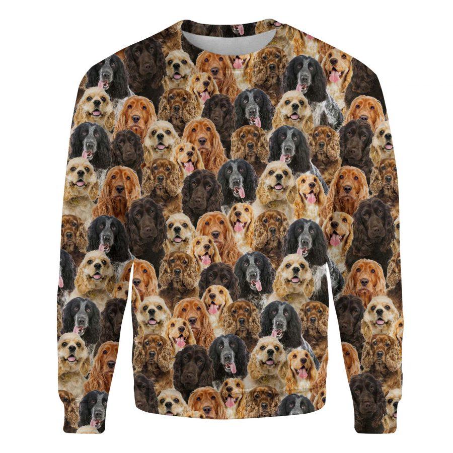 English Cocker Spaniel - Full Face - Premium Sweatshirt