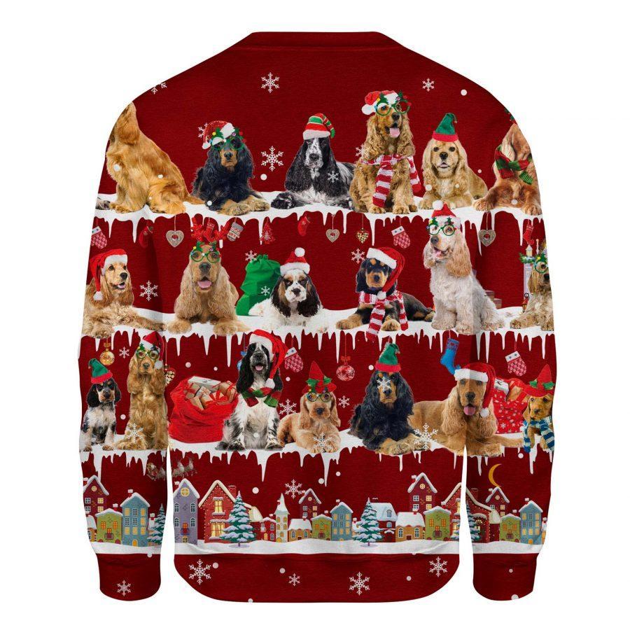 English Cocker Spaniel - Snow Christmas - Premium Sweatshirt