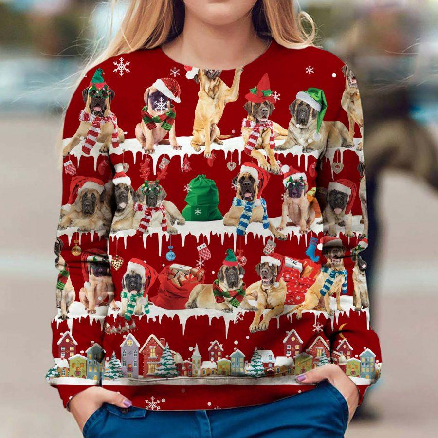 English Mastiff - Snow Christmas - Premium Sweatshirt