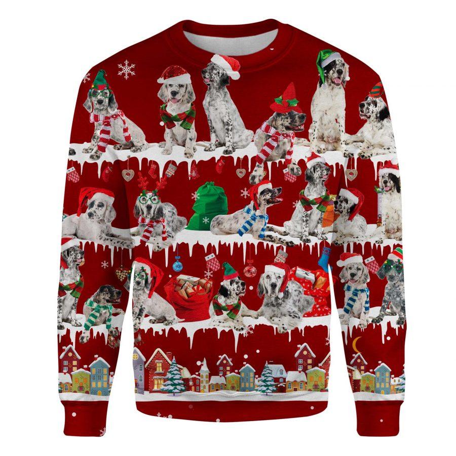 English Setter - Snow Christmas - Premium Sweatshirt