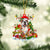 English Bulldog-Elk & Snowman-Two Sided Ornament