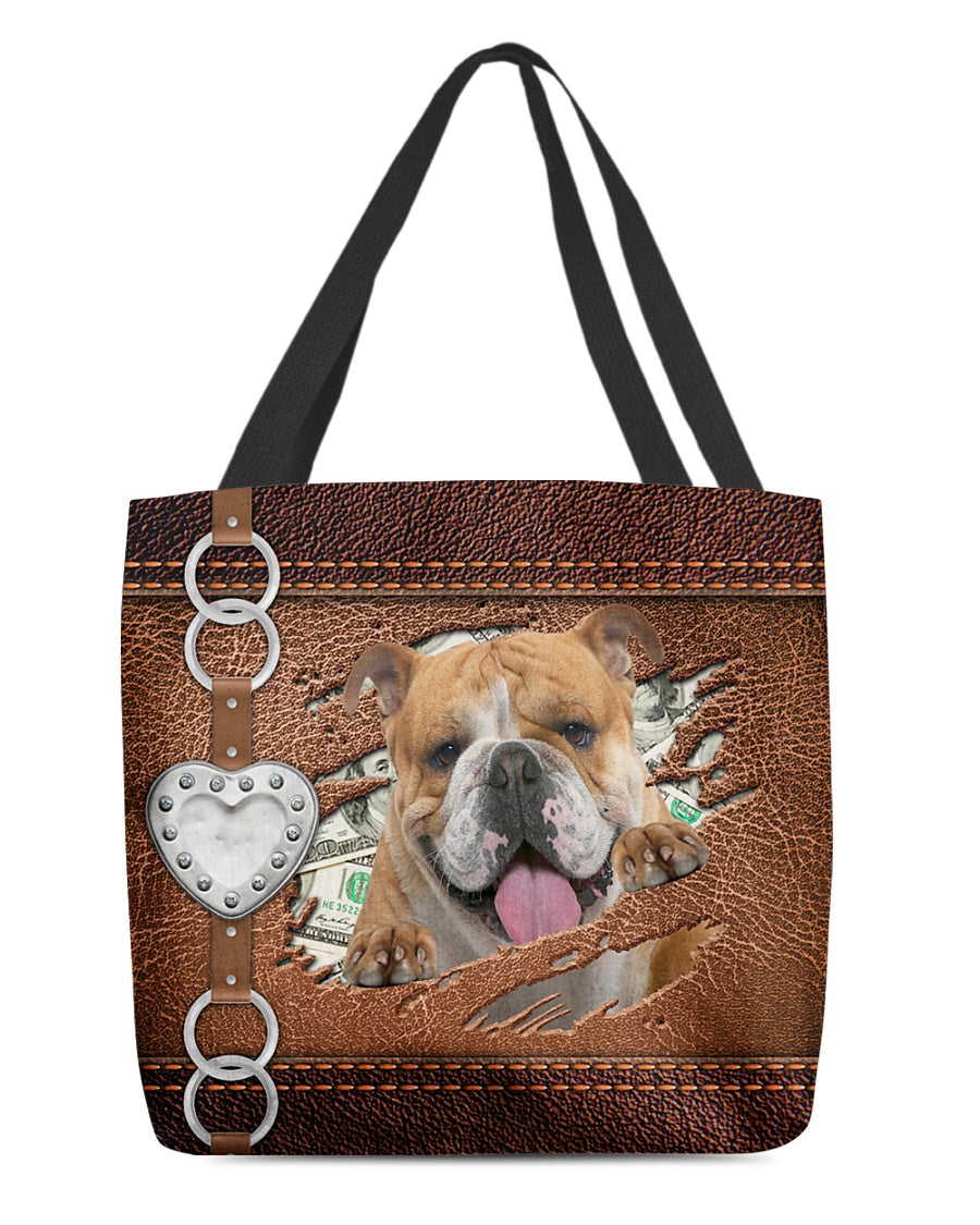 English Bulldog-Let Me Go Out -Cloth Tote Bag