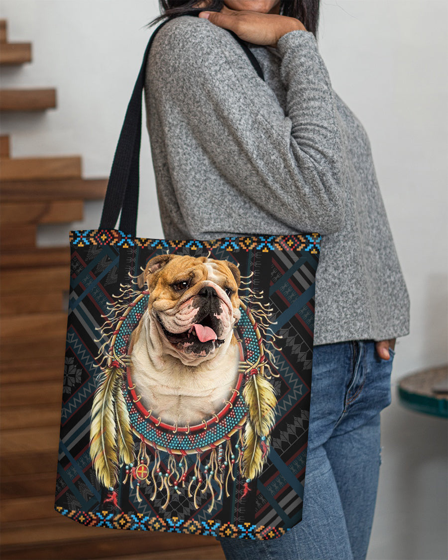 English Bulldog  In Dreamcatcher Cloth Tote Bag
