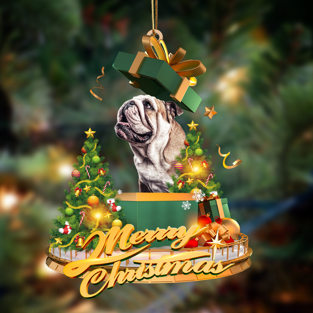 English Bulldog-Christmas Gifts&amp;dogs Hanging Ornament