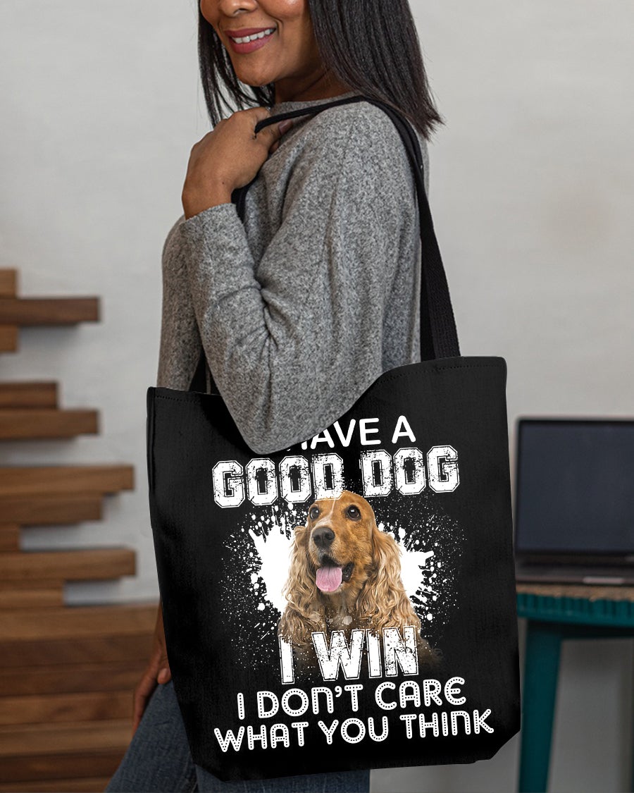 English Cocker Spaniel 2-I Win Cloth Tote Bag