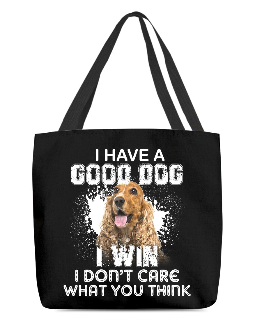 English Cocker Spaniel 2-I Win Cloth Tote Bag