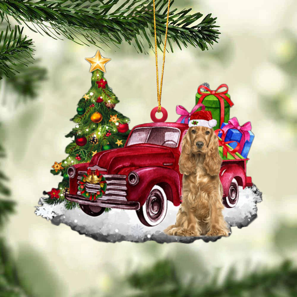 English Cocker Spaniel Tis The Season Two Sided Ornament