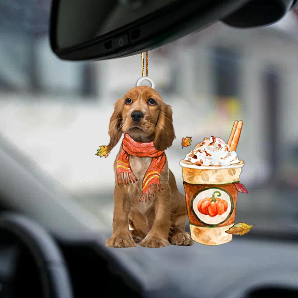 English Cocker Spaniel-Pumpkin Spice Kinda-Two Sided Ornament