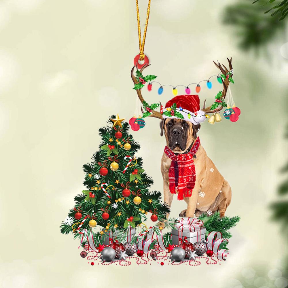 English Mastiff 1-Christmas Tree Gift Hanging Ornament
