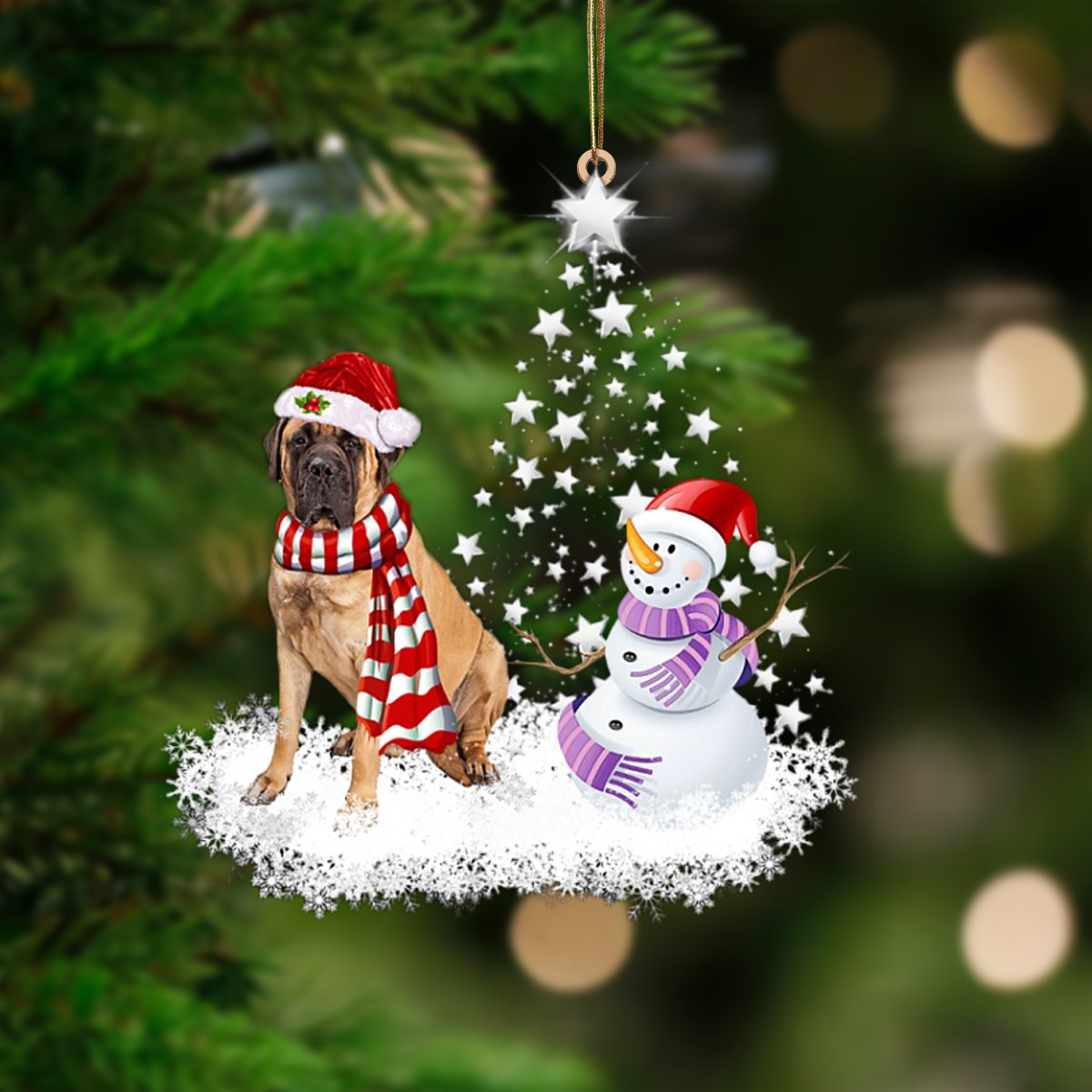 English Mastiff 1-Star Tree Hanging Ornament