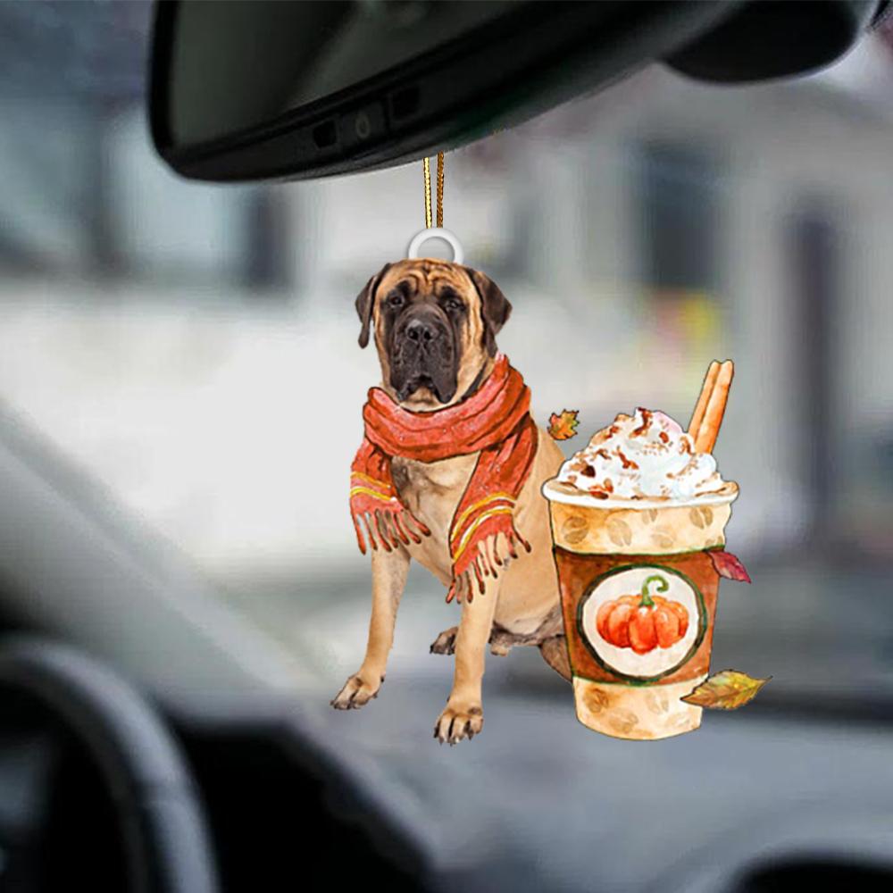 English Mastiff 1-Pumpkin Spice Kinda-Two Sided Ornament