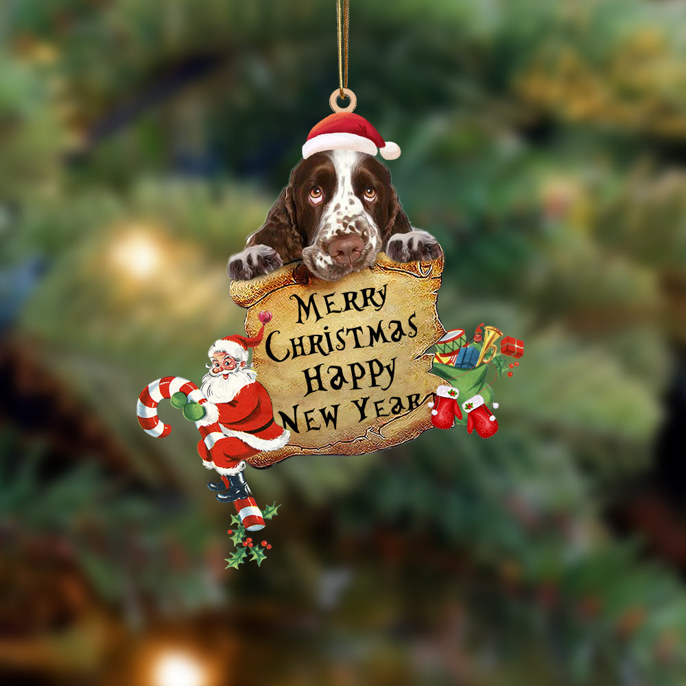 English Springer Spaniel-Christams &amp; New Year Two Sided Ornament