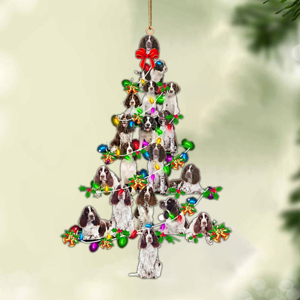 English Springer Spaniel-Christmas Tree Lights-Two Sided Ornament