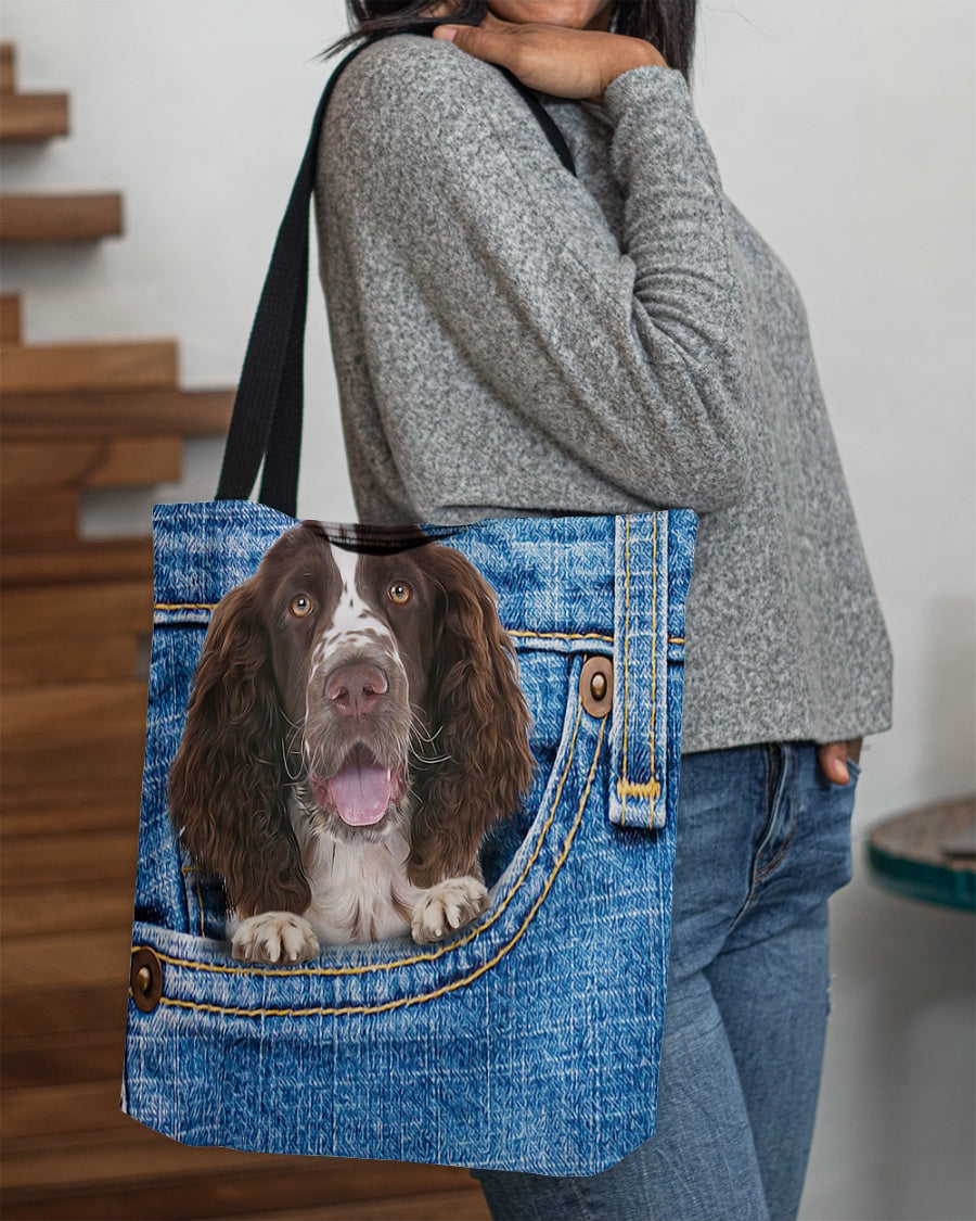English Springer Spaniel-in pocket-Cloth Tote Bag