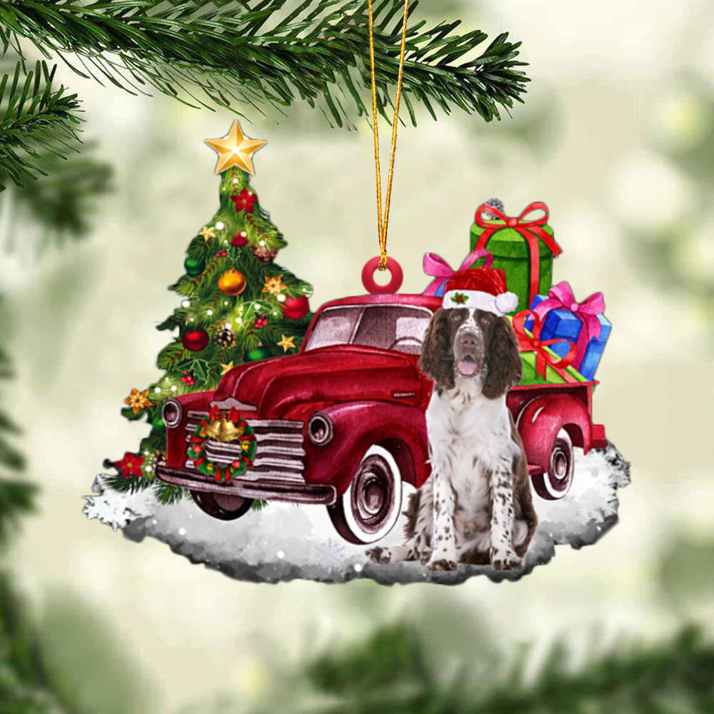 English Springer Spaniel Tis The Season Two Sided Ornament